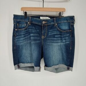 Torrid Denim Cut Off Flip Hem Shorts, Sz 16